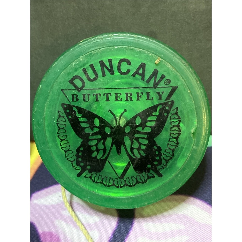 1994 Duncan Butterfly Yo Yo Clear Lime Green - Vintage B2